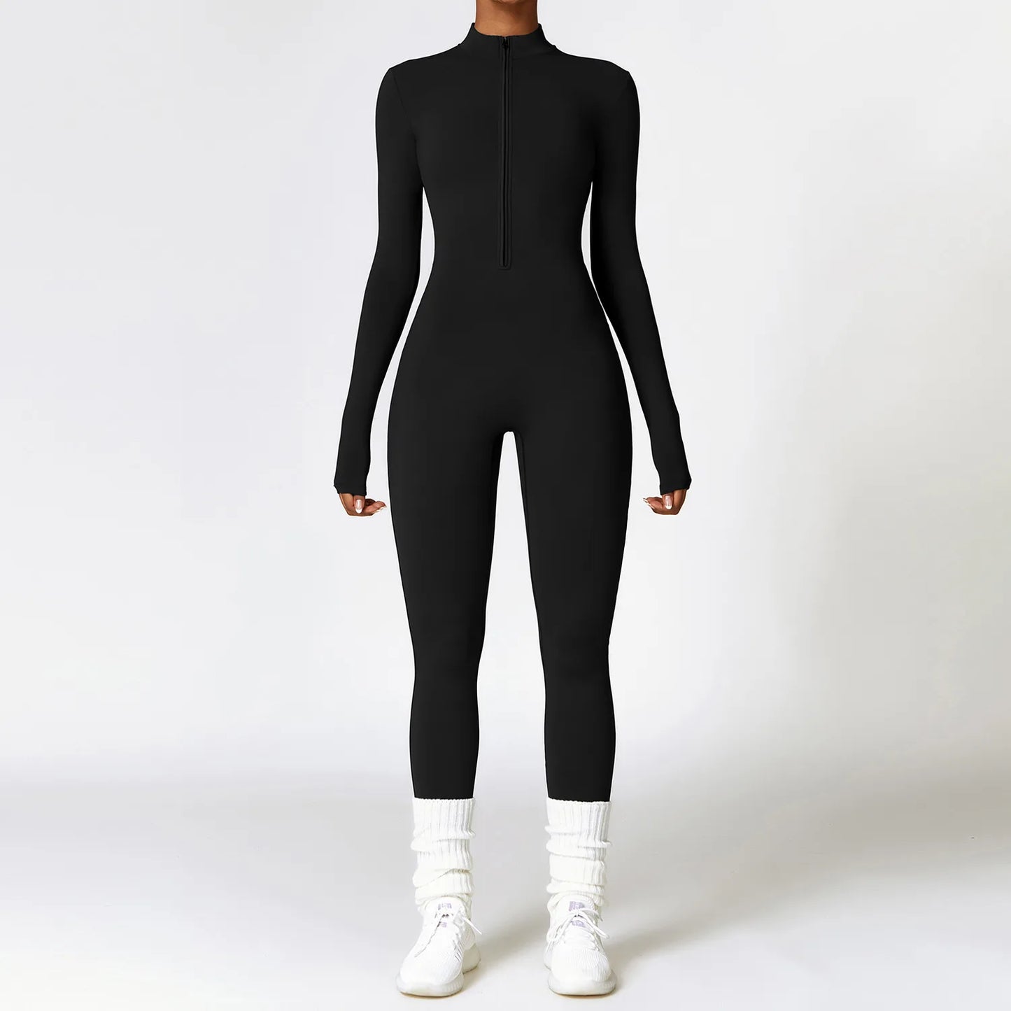 Endura X Zipper Yoga Rompers Long Sleeved One-piece