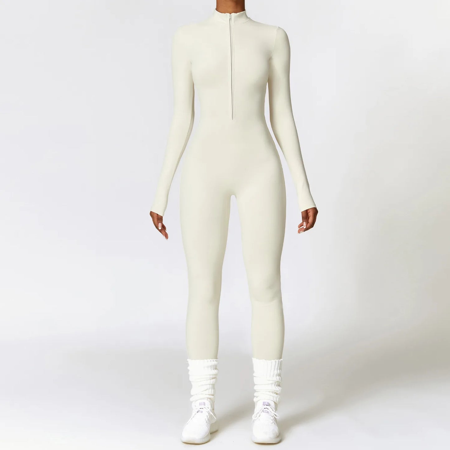 Endura X Zipper Yoga Rompers Long Sleeved One-piece