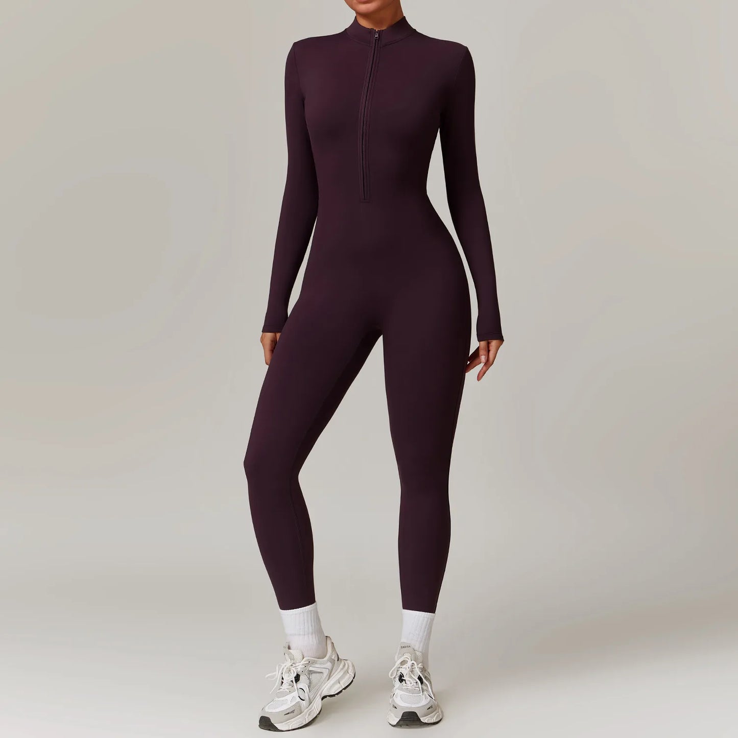 Endura X Zipper Yoga Rompers Long Sleeved One-piece